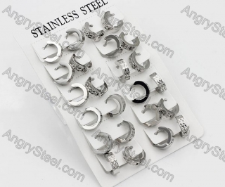 Price for 12 pairs Steel Earrings KJE101-0048