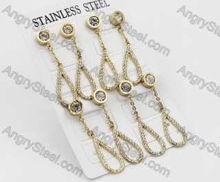 Price for 12 pairs Steel Earrings KJE101-0051