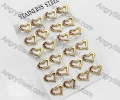 Price for 12 pairs Steel Earrings KJE101-0054