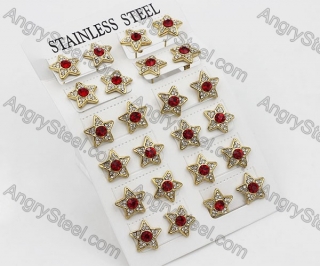 Price for 12 pairs Steel Earrings KJE101-0055