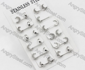 Price for 12 pairs Steel Earrings KJE101-0057