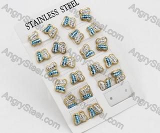 Price for 12 pairs Steel Earrings KJE101-0060