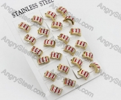 Price for 12 pairs Steel Earrings KJE101-0061