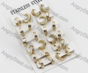 Price for 12 pairs Steel Earrings KJE101-0062