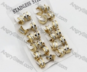 Price for 12 pairs Steel Earrings KJE101-0063