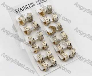 Price for 12 pairs Steel Earrings KJE101-0065