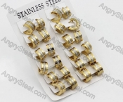 Price for 12 pairs Steel Earrings KJE101-0066