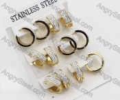 Price for 12 pairs Steel Earrings KJE101-0067