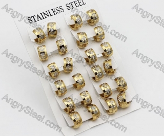 Price for 12 pairs Steel Earrings KJE101-0068