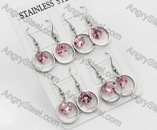 Price for 12 pairs Steel Earrings KJE101-0072