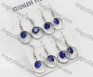 Price for 12 pairs Steel Earrings KJE101-0078