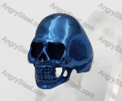 Blue Steel Skull Ring KJR350555