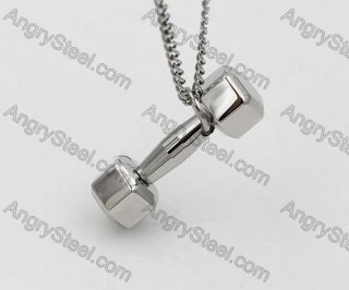 Steel Dumbbell Pendant KJP000010