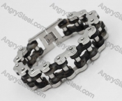 Steel with the Cellulose Acetate Plastic Sheet Glasses Central Pieces Motorcycle Chain Bracelet KJB360072