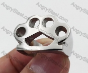 Stainless Steel Iron Four Fingers Ring KJR330222