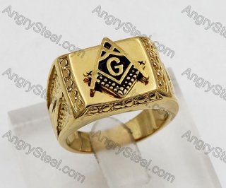 Gold Plating Masonic Ring KJR900039