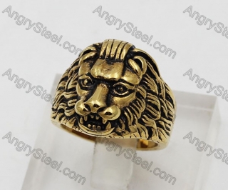 Gold Lion Ring KJR900049