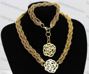 500/290mm necklace/bracelet 34 mm pendant KJS102-0055