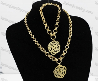 455mm long Chain 240mm Bracelet 36.6mm Pendant Set KJS102-0072