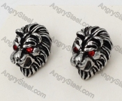 Steel Lion Ear Studs KJE690015