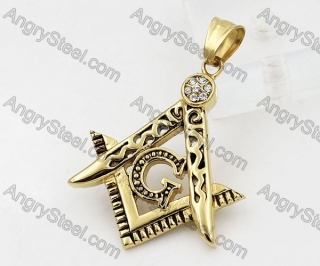 Gold Plating Steel Masonic Pendant KJP260067