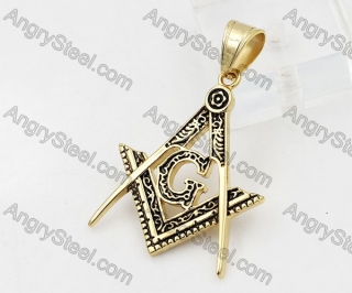 Gold Plating Steel Masonic Pendant KJP260071