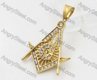 Gold Plating Steel Masonic Pendant KJP260072