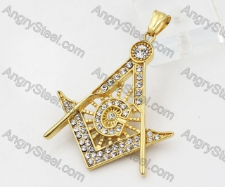Gold Plating Steel Masonic Pendant KJP260073