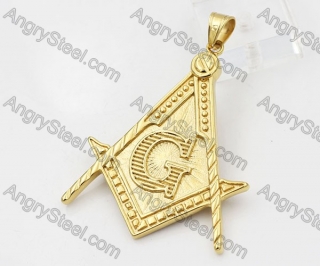 Gold Plating Steel Masonic Pendant KJP260074