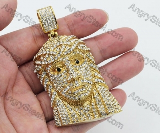 Gold Plating Steel Jesus Avatar Pendant KJP260077