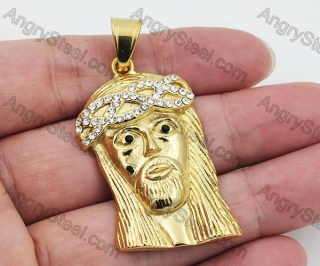 Gold Plating Steel Jesus Avatar Pendant KJP260080