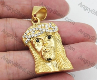 Gold Plating Steel Jesus Avatar Pendant KJP260084