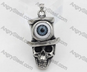 Stainless Steel One-eyed Skull Pendant KJP1060001