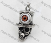 Stainless Steel One-eyed Skull Pendant KJP1060002