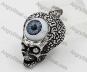 Stainless Steel One-eyed Skull Pendant KJP1060005