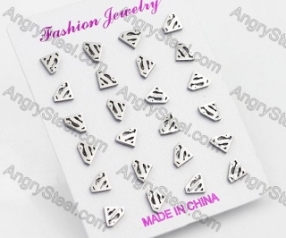 (price for 12 pairs) Superman Ear Studs KJE860120