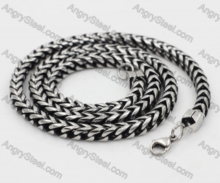 Round edges black inside franco chain KJN150619