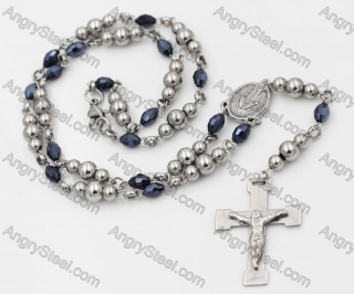 Stainless Stee Beads with Plastic beads Rosary Necklace KJN750250