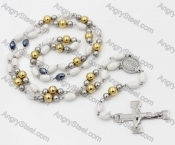 Stainless Stee Beads with Plastic beads Rosary Necklace KJN750253