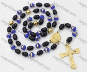 Stainless Stee Beads with Plastic beads Rosary Necklace KJN750269