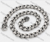 Brushed Finished Casting Necklace KJN560048