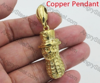 Openings Copper Casting Peanut Pendant KJP350744