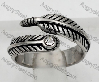 Women Feather Ring KJR106-0027