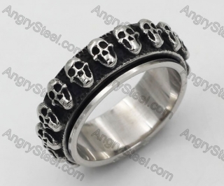 Steel Rotating Skull Ring KJR330248