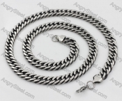 Retro Black Inside Steel Necklace KJN150622