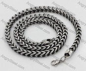 Retro Black Inside Steel Necklace KJN150626