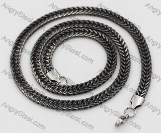 Retro Black Inside Steel Necklace KJN150628