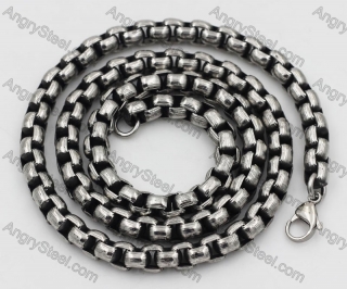 Retro Black Inside Steel Necklace KJN150630