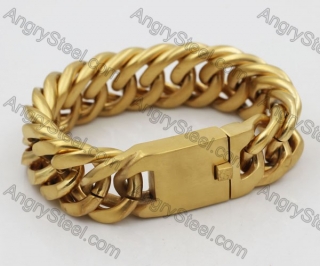 Brushed Finished Gold Plating Bracelet KJB200375