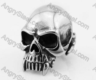 Stainless Steel Skull Ring KJR350350